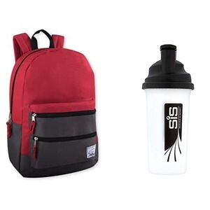 New Heavy Duty 17in Multi Compartment Backpack w Bonus 24oz Water Bottle